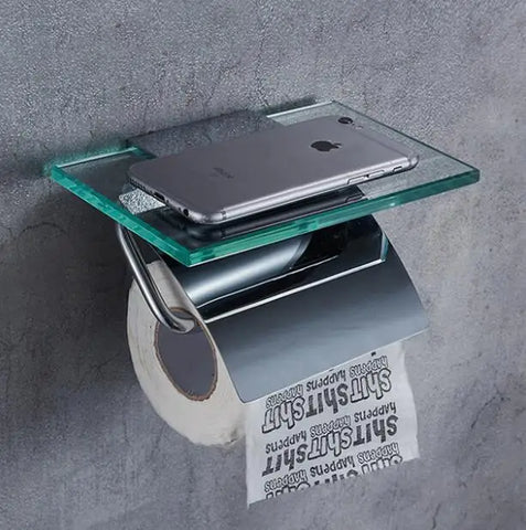 Toilettenpapierhalter aus Glas