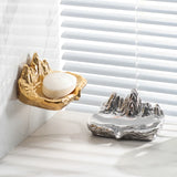 Luxury Yamagata Soap Box Wall-hung Punch-free Creative Storage Drain Rack Water-free Soap Dish Ceramic Bathroom Decoration