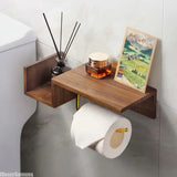 Toilettenpapierhalter Holz Vintage