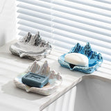 Luxury Yamagata Soap Box Wall-hung Punch-free Creative Storage Drain Rack Water-free Soap Dish Ceramic Bathroom Decoration